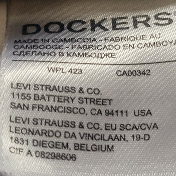 Dockers by Levi Men Pants Straight Fit W34 L29 Blue Color CA00342 - Picture 7 of 10